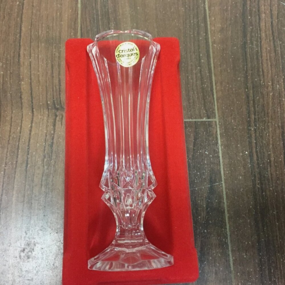NEW Vase Cristal D'arques Bonneval Lead Crystal 6.75" J.G. Durand Made in France